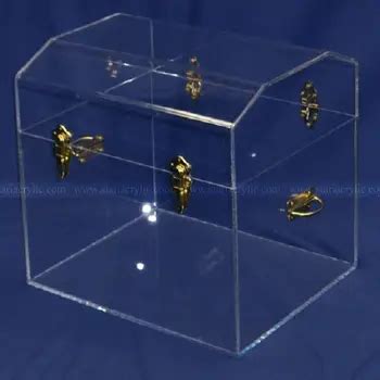 Acrylic Chests Clear Displays Clear Acrylic Barrel Top Treasure
