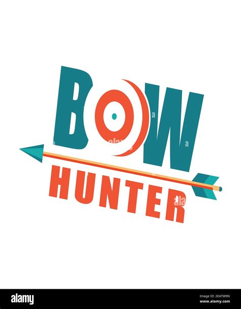 Bow Hunter Graphic With An Arrow And Red Target In This Graphic