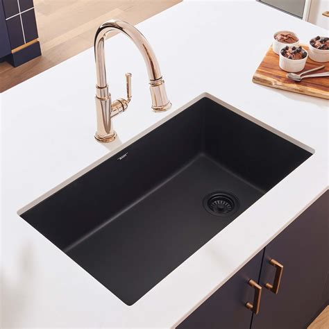 Black Granite Quartz Composite Undermount Kitchen Sink Wow Blog