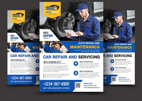 Car Repair Flyer By Afzaal Graphics Thehungryjpeg