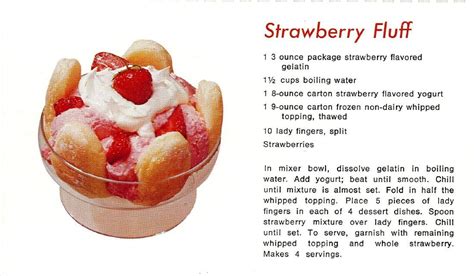 Homemade lady fingers recipe : Strawberry Fluff | Strawberry fluff, Yogurt flavors, Lady fingers dessert