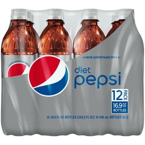Diet Pepsi 12 169 Fluid Ounce 2028 Fluid Ounce 12 Pack Plastic