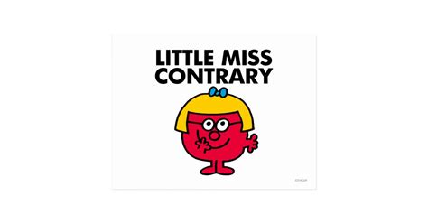 Little Miss Contrary Postcard Zazzle