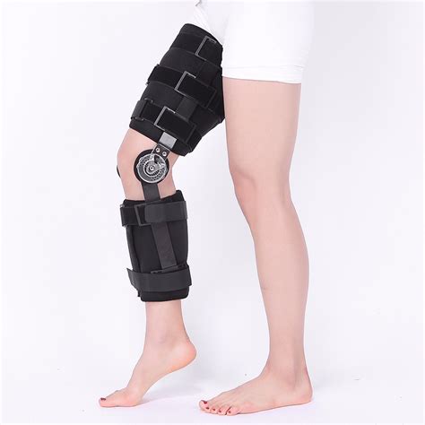 Post Op Hinged Knee Immobilizer Adjustable Orthopedic Leg And Knee