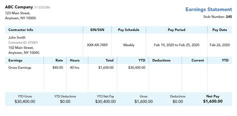 Pay Stub Template For 1099 Employee Portal Tutorials