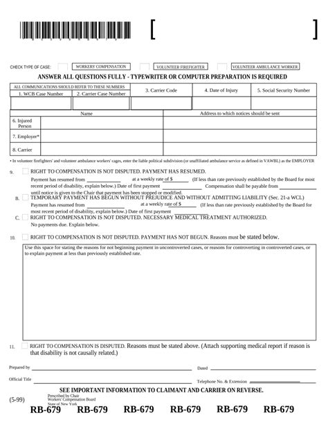 New York Compensation Form Fill Out And Sign Printable Pdf Template