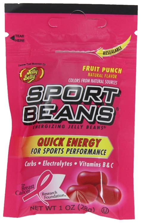 Jelly Belly Sport Beans Fruit Punch Energizing Jelly Beans 1 Ounce