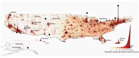 Us Population Density Mapped Vivid Maps