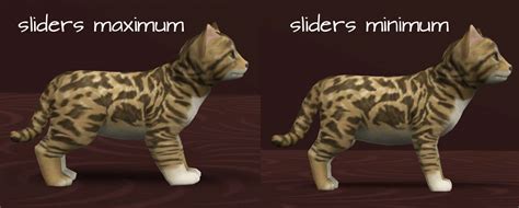 Equus Sims Cc Database Leg Size Sliders For All Pets