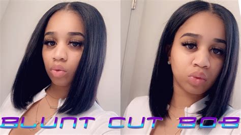 Natural Leave Out Blunt Cut Bob Quickweave 😍 Youtube