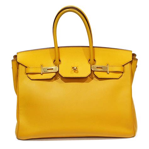 Hermes Yellow Birkin 35 Leather Bag The Chic Selection