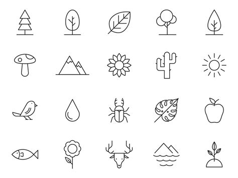 Free 20 Nature Vector Icons Ai