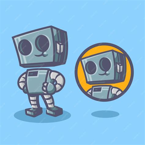 Premium Vector Robot Mascot