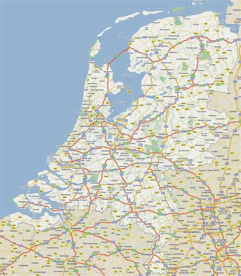 Straßenkarte Der Niederlande Straßen Mautgebühren Und Autobahnen Der Niederlande
