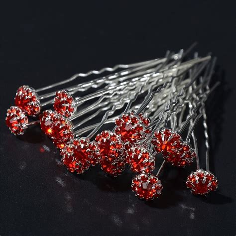 Buy 20pcslot Crystal Diamante Flower Hairpins Hair