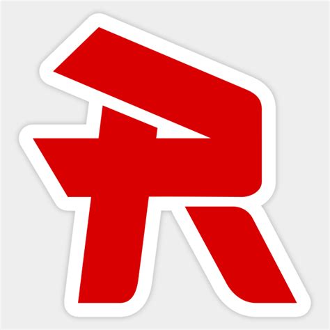 Letter R Logo Red Design T Letter R Sticker Teepublic