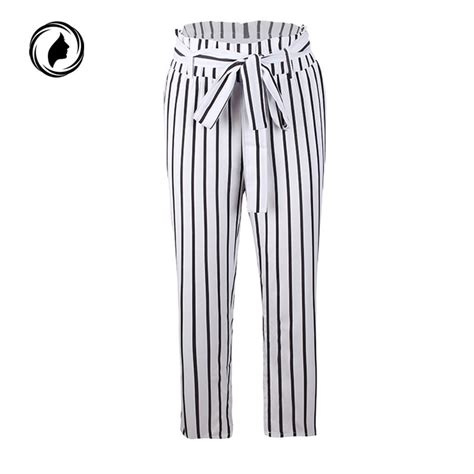 Striped Ol Chiffon High Waist Harem Pants Women Stringyselvedge Summer Style Casual Pants Female