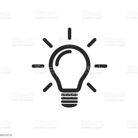 Light Bulb Icon Vector Light Bulb Ideas Symbol Illustration Stock
