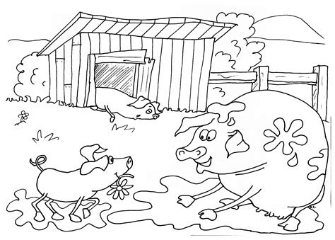Farmhouse Coloring Pages For Kids Farm Kids Coloring Pages