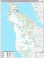 San Mateo County, CA Wall Map Premium Style by MarketMAPS - MapSales