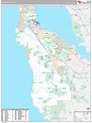 San Mateo County, CA Wall Map Premium Style by MarketMAPS - MapSales