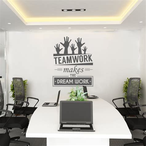 Teamwork Makes The Dream Work Teamwork Office Wall Art Etsy Uk