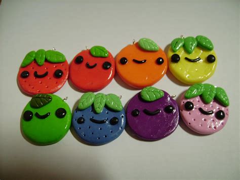 Cute Polymer Clay Fruit Charms By Alicecharms On Deviantart