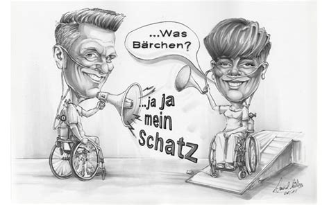 Er startet mit einer einfachen anleitung. Lustige, witzige Karikaturen ab Foto von David Müller