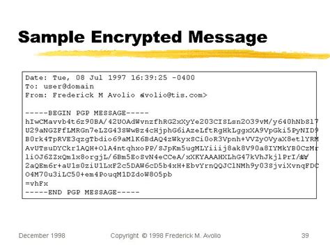 Sample Encrypted Message