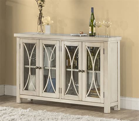 Bayside 4 Door Accent Cabinet Antique White Hillsdale Furniture