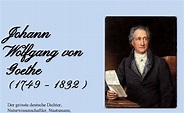 Johann Wolfgang Von Goethe Kurzer Steckbrief | DE Goethe