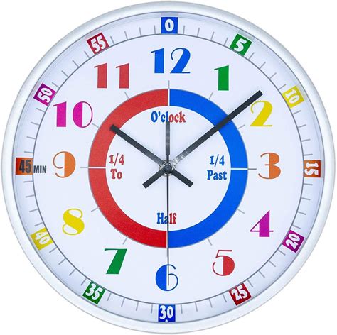 45min Teaching Clock Silent Movement Educational Clock