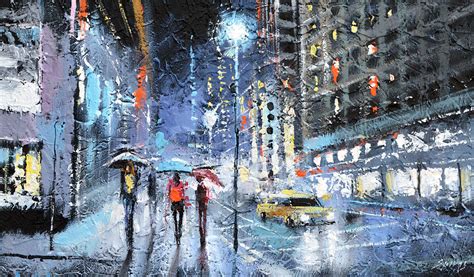 Night City Painting By Dmitry Spiros