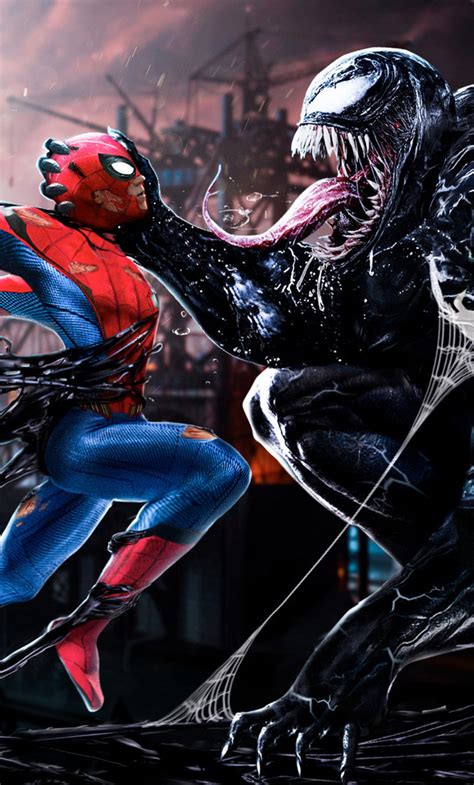 Spider Man Venom Mcu 1280x2120 Wallpaper