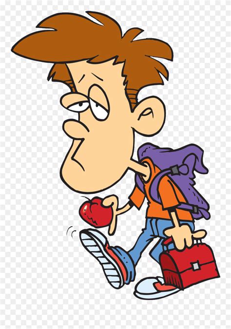 Tired Clipart Images Person Going To School Clipart Png Download