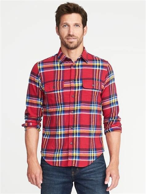 Regular Fit Built In Flex Flannel Shirt For Men Mens Flannel Shirt