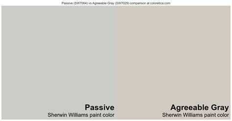 Sherwin Williams Passive Vs Agreeable Gray Color Side By Side