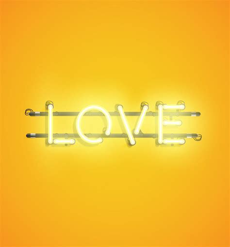 Neon Realistic Word For Advertising Vector Illustration 415671 Vector