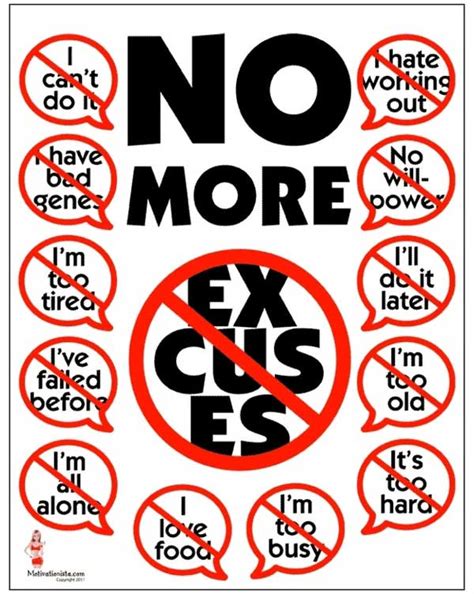 No More Excuses Fitness I Inspiration