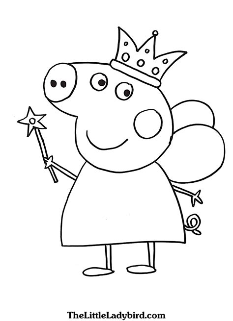Full Size Peppa Pig Coloring Pages Printable I Liked The Paintcolor