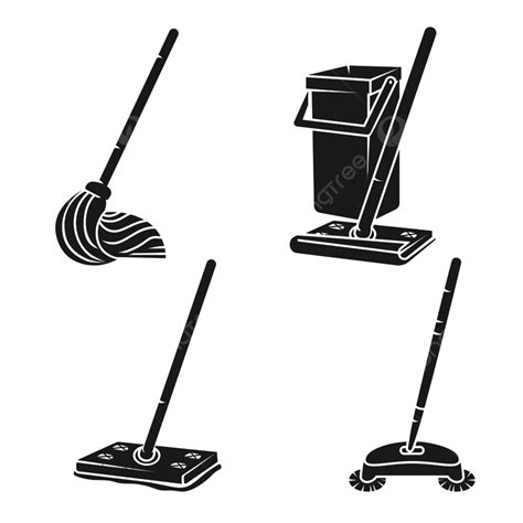 Mop Clipart Hd Png Mop Icons Set Simple Vector Bristle Brush Dirty