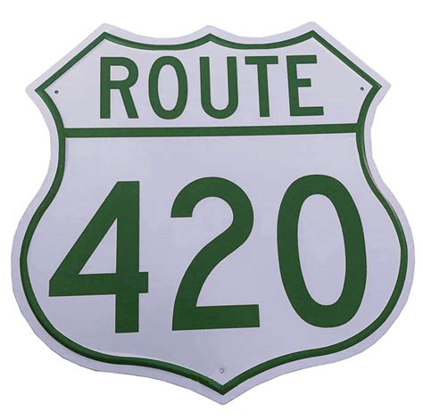 Route 420 Us Highway Metal Sign Bc Smoke Shop