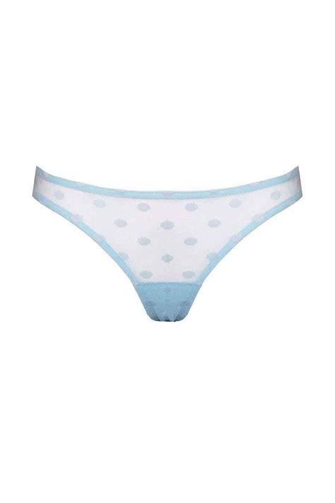 Designer Panties Thongs Lovejilty Comfortable See Through Blue