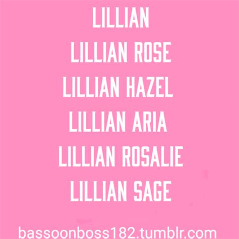Middle Names For Lillian Baby Names Names Future Kids