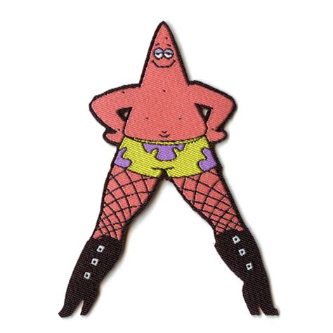 spongebob squarepants sexy patrick woven iron on patch patch collection