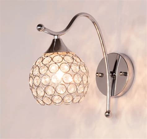 Ganeed One Light Wall Sconces Light Led Lamp With Crystal Shades For