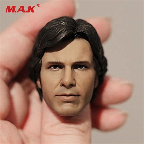 Custom Scale Harrison Ford Han Solo Head Sculpt For Hot Toys Figure
