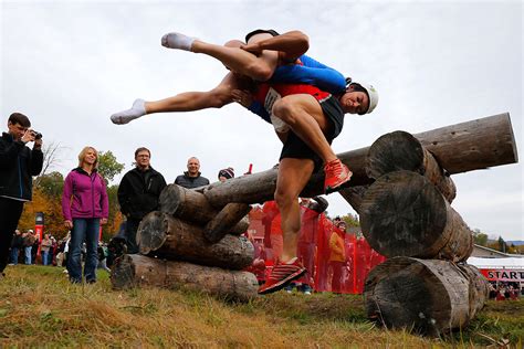 Woman Wins Own Weight in Beer at 2014 North American Wife Carrying ...