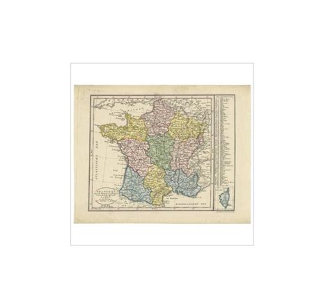 Antique Map Of France By Van Baarsel C1820 For Sale At 1stdibs