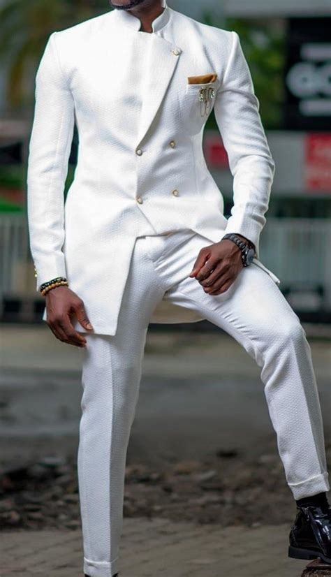 White Men Wedding Suit African Men Dashiki Prom Suit Groom Etsy In